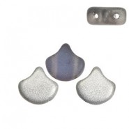 Ginko Leaf Beads 7.5x7.5mm Backlit matte petroleum